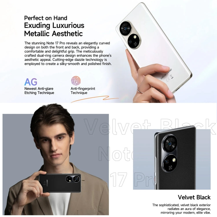[HK Warehouse] Ulefone Note 17 Pro, 12GB+256GB, Screen Fingerprint, 6.78 inch Android 13 MediaTek Helio G99 MTK6789 Octa Core, NFC, Network: 4G(Pearl White) - Ulefone by Ulefone | Online Shopping South Africa | PMC Jewellery