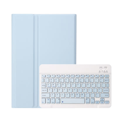 For iPad Pro 11 2024 A13B Lambskin Texture Bluetooth Touch Keyboard Leather Tablet Case with Pen Slot(Light Blue) - For iPad Pro by PMC Jewellery | Online Shopping South Africa | PMC Jewellery | Buy Now Pay Later Mobicred