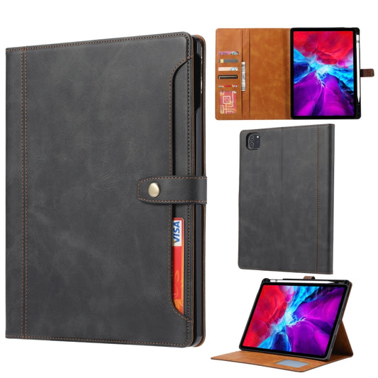 For iPad Pro 13 2024 Calf Texture Double Fold Clasp Horizontal Flip Leather Smart Tablet Case(Black) - iPad Pro 13 2024 Cases by PMC Jewellery | Online Shopping South Africa | PMC Jewellery | Buy Now Pay Later Mobicred