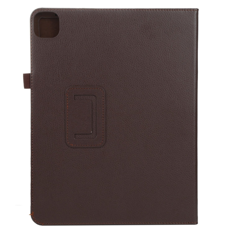 For iPad Pro 11 2024 Litchi Texture Solid Color Leather Tablet Case(Brown) - iPad Pro 11 2024 Cases by PMC TechLife | Online Shopping South Africa | PMC TechLife | Buy Now Pay Later Mobicred