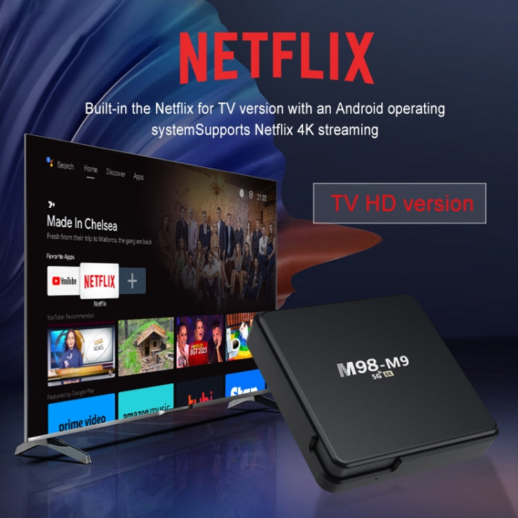 M98-M9 Quad-core ARM Cortex-A53 WiFi Bluetooth 4K HD Android TV Box, RAM:2GB+8GB(UK Plug) - Allwinner H3 by PMC TechLife | Online Shopping South Africa | PMC TechLife | Buy Now Pay Later Mobicred