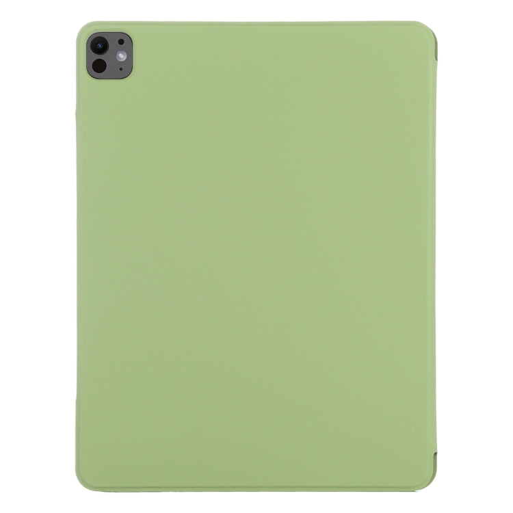 For iPad Pro 13 2024 Double-sided Clip Fixed Buckle Magnetic PU Leather Smart Tablet Case(Grass Green) - iPad Pro 13 2024 Cases by PMC Jewellery | Online Shopping South Africa | PMC Jewellery | Buy Now Pay Later Mobicred