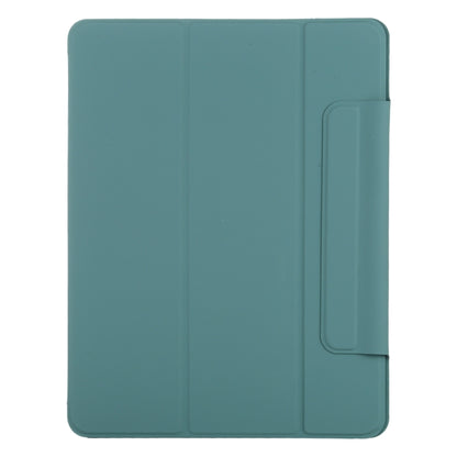 For iPad Pro 11 2024 Double-sided Clip Fixed Buckle Magnetic PU Leather Smart Tablet Case(Green) - iPad Pro 11 2024 Cases by PMC Jewellery | Online Shopping South Africa | PMC Jewellery | Buy Now Pay Later Mobicred