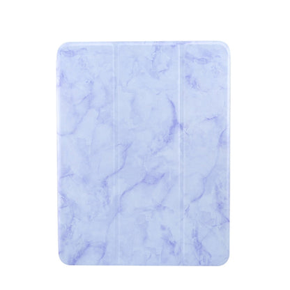 For iPad Air 11 2024 Three-fold Marble Texture Protective Tablet Case with Pen Slot(Purple) - iPad Air 11 2024 Cases by PMC Jewellery | Online Shopping South Africa | PMC Jewellery | Buy Now Pay Later Mobicred