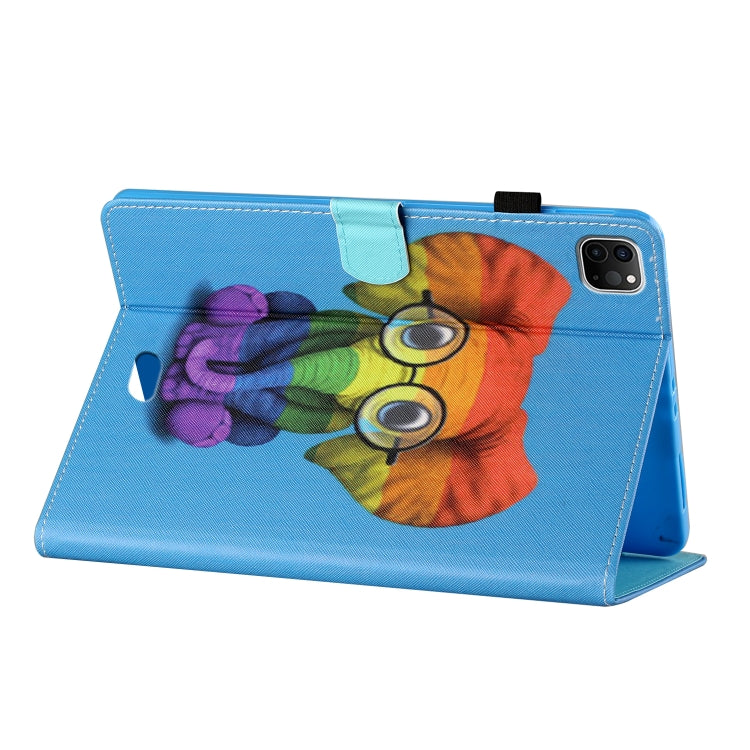 For iPad Pro 11 2024 Coloured Drawing Stitching Smart Leather Tablet Case(Colorful Elephant) - iPad Pro 11 2024 Cases by PMC TechLife | Online Shopping South Africa | PMC TechLife | Buy Now Pay Later Mobicred