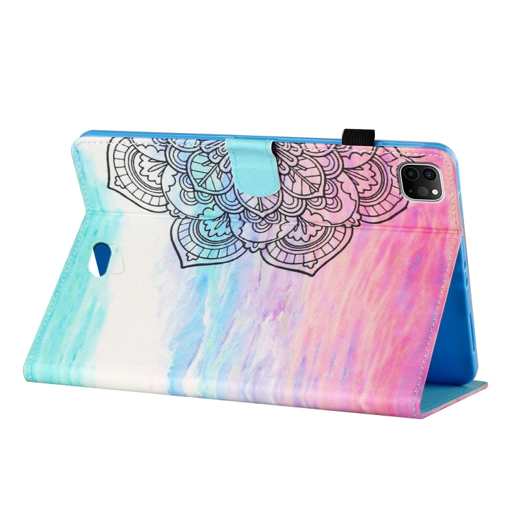 For iPad Pro 11 2024 Coloured Drawing Stitching Smart Leather Tablet Case(Colorful Mandala) - iPad Pro 11 2024 Cases by PMC TechLife | Online Shopping South Africa | PMC TechLife | Buy Now Pay Later Mobicred