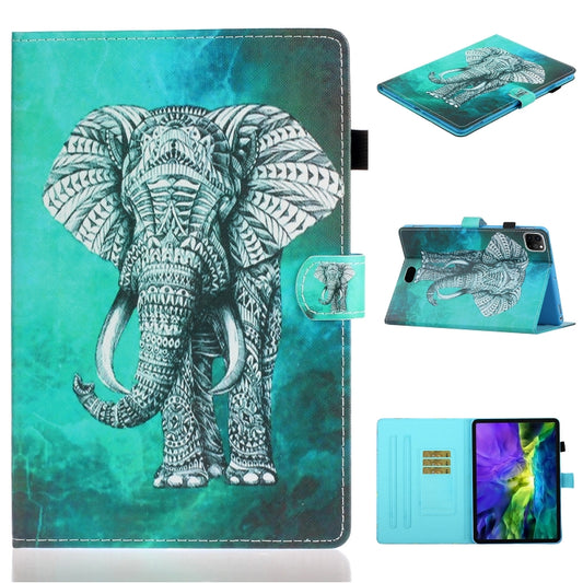 For iPad Pro 11 2024 Coloured Drawing Stitching Smart Leather Tablet Case(Elephant) - iPad Pro 11 2024 Cases by PMC Jewellery | Online Shopping South Africa | PMC Jewellery | Buy Now Pay Later Mobicred