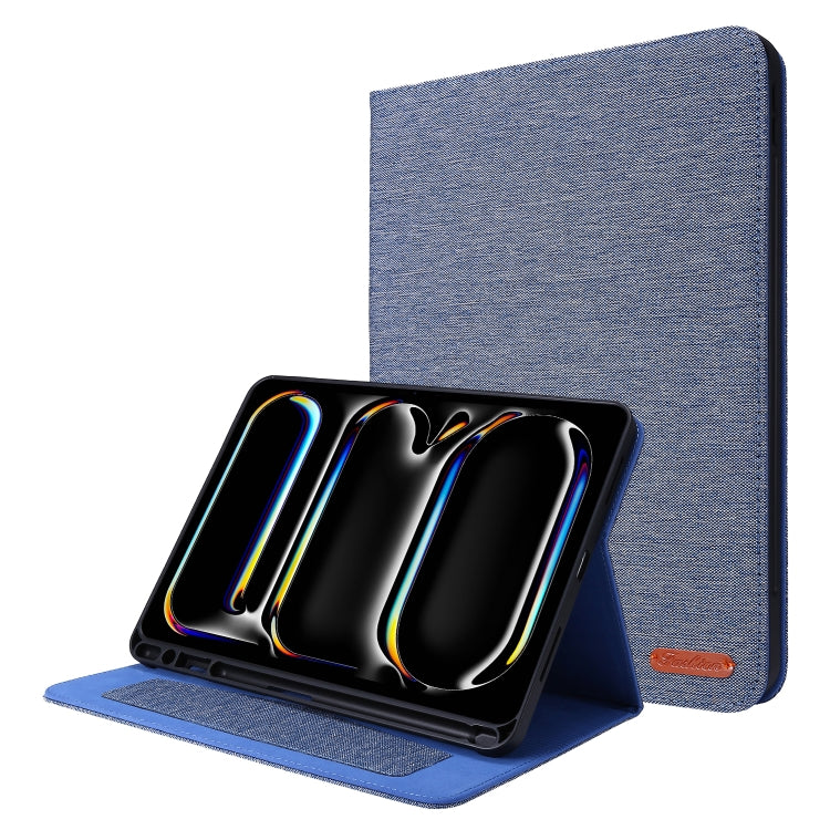 For iPad Pro 13 2024 Fabric Leather Tablet Case(Blue) - free shipping - PMC TechLife - Order now!