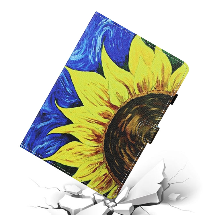 For iPad Pro 11 2024 Coloured Drawing Stitching Smart Leather Tablet Case(Sunflower) - iPad Pro 11 2024 Cases by PMC Jewellery | Online Shopping South Africa | PMC Jewellery | Buy Now Pay Later Mobicred