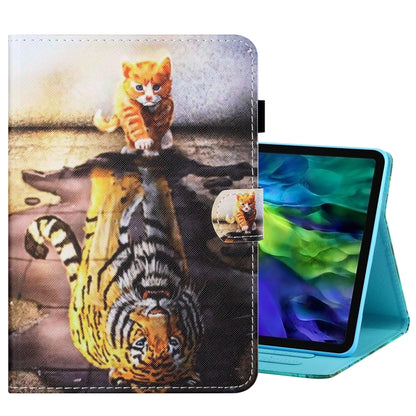 For iPad Pro 11 2024 Coloured Drawing Stitching Smart Leather Tablet Case(Cat and Tiger) - iPad Pro 11 2024 Cases by PMC Jewellery | Online Shopping South Africa | PMC Jewellery | Buy Now Pay Later Mobicred