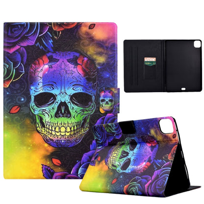 For iPad Pro 11 2024 Colored Drawing Smart Leather Tablet Case(Skull) - iPad Pro 11 2024 Cases by PMC Jewellery | Online Shopping South Africa | PMC Jewellery | Buy Now Pay Later Mobicred