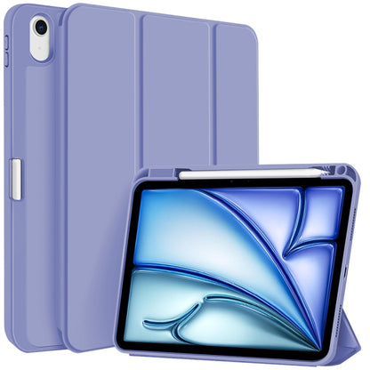 For iPad Air 11 2025 / 2024 3-fold TPU Smart Leather Tablet Case with Pen Slot(Lavender Purple) - iPad Air 11 2025 / 2024 Cases by PMC Jewellery | Online Shopping South Africa | PMC Jewellery | Buy Now Pay Later Mobicred