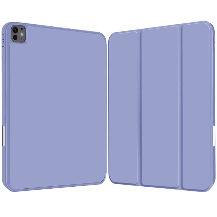 For iPad Pro 11 2024 3-fold TPU Smart Leather Tablet Case with Pen Slot(Lavender Purple) - iPad Pro 11 2024 Cases by PMC Jewellery | Online Shopping South Africa | PMC Jewellery | Buy Now Pay Later Mobicred
