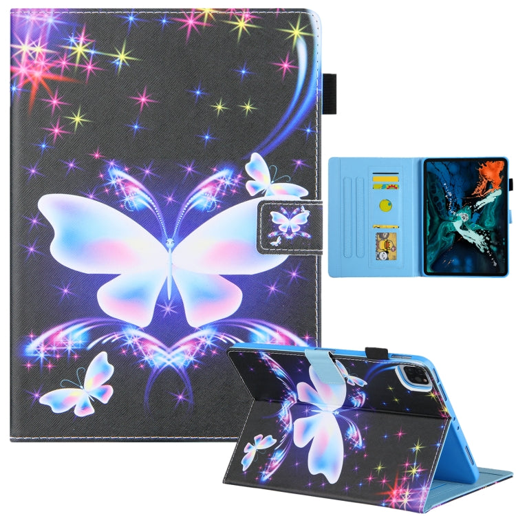 For iPad Pro 11 2024 Colored Drawing Leather Smart Tablet Case(Big Color Butterfly) - iPad Pro 11 2024 Cases by PMC TechLife | Online Shopping South Africa | PMC TechLife | Buy Now Pay Later Mobicred