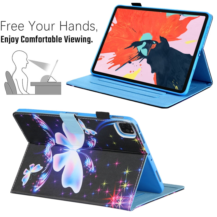 For iPad Pro 11 2024 Colored Drawing Leather Smart Tablet Case(Big Color Butterfly) - iPad Pro 11 2024 Cases by PMC TechLife | Online Shopping South Africa | PMC TechLife | Buy Now Pay Later Mobicred