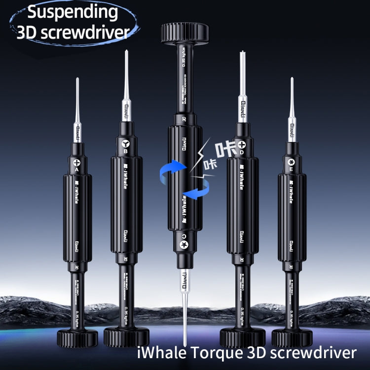 3 in 1 QianLi iWhale Special S2 Steel Magnetic Torque 3D Screwdriver, Model:A/B/C - free shipping - PMC TechLife - Order now!