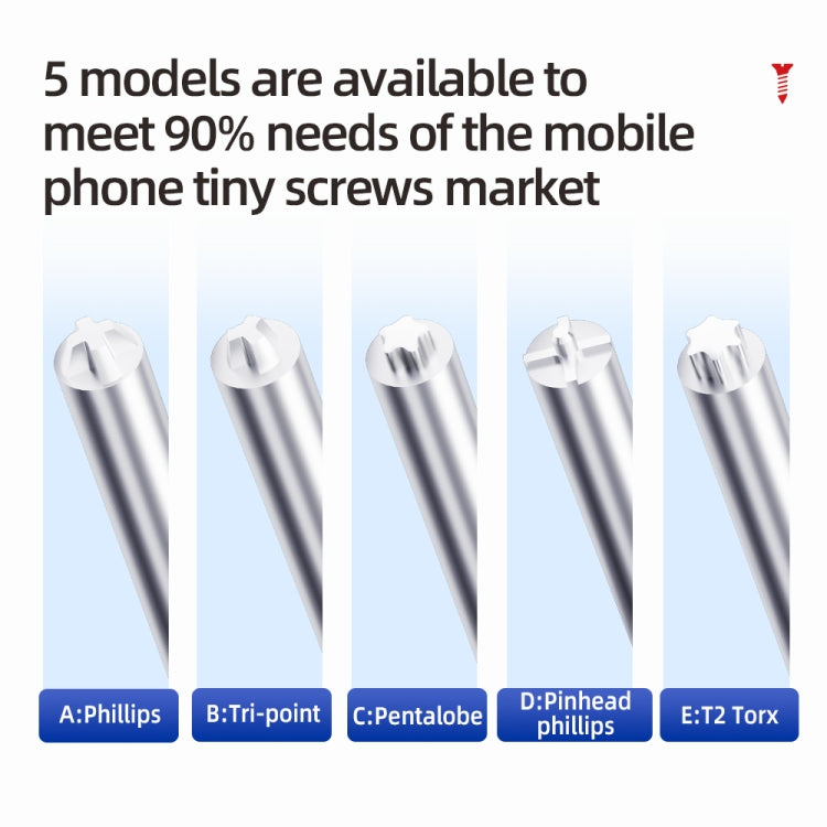 5 in 1 QianLi iWhale Special S2 Steel Magnetic Torque 3D Screwdriver, Model:A/B/C/D/E - free shipping - PMC TechLife - Order now!