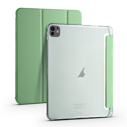 For iPad Pro 11 2024 3-fold TPU Leather Smart Tablet Case with Pen Slot(Matcha Green) - iPad Pro 11 2024 Cases by PMC Jewellery | Online Shopping South Africa | PMC Jewellery | Buy Now Pay Later Mobicred