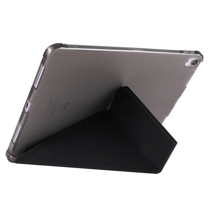 For iPad Pro 11 2024 Multi-folding TPU Leather Smart Tablet Case with Pen Slot(Black) - iPad Pro 11 2024 Cases by PMC Jewellery | Online Shopping South Africa | PMC Jewellery | Buy Now Pay Later Mobicred