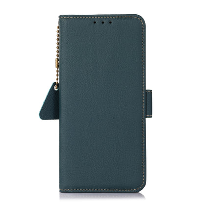 For iPhone 16 Pro Side-Magnetic TJ Genuine Leather RFID Phone Case(Green) - iPhone 16 Pro Cases by PMC Jewellery | Online Shopping South Africa | PMC Jewellery | Buy Now Pay Later Mobicred