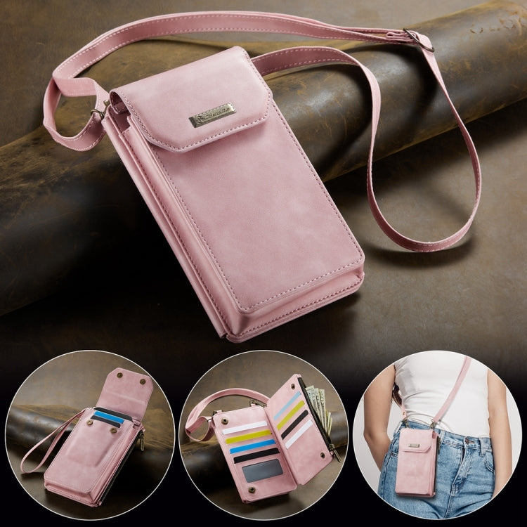 CaseMe Me40 Vertical Multifunctional Shoulder Crossbody Phone Bag(Pink) - free shipping - PMC Jewellery - Order now!