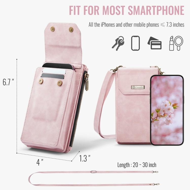 CaseMe Me40 Vertical Multifunctional Shoulder Crossbody Phone Bag(Pink) - free shipping - PMC Jewellery - Order now!