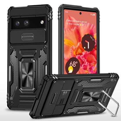 For Google Pixel 9/9 Pro Armor PC + TPU Camera Shield Phone Case(Black) - Google Cases by PMC Jewellery | Online Shopping South Africa | PMC Jewellery | Buy Now Pay Later Mobicred