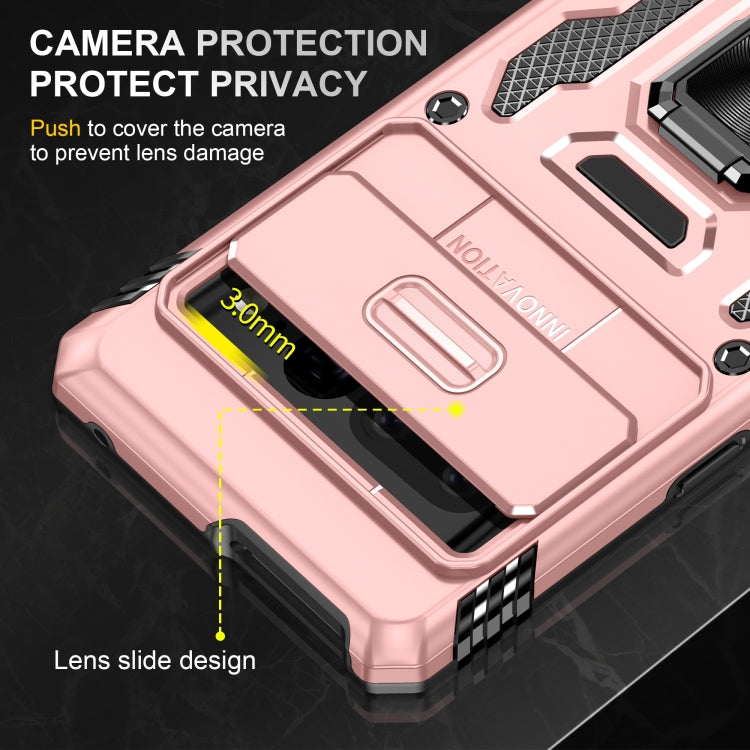 For Google Pixel 9 Pro XL 6.8 Armor PC + TPU Camera Shield Phone Case(Rose Gold) - Google Cases by PMC Jewellery | Online Shopping South Africa | PMC Jewellery | Buy Now Pay Later Mobicred