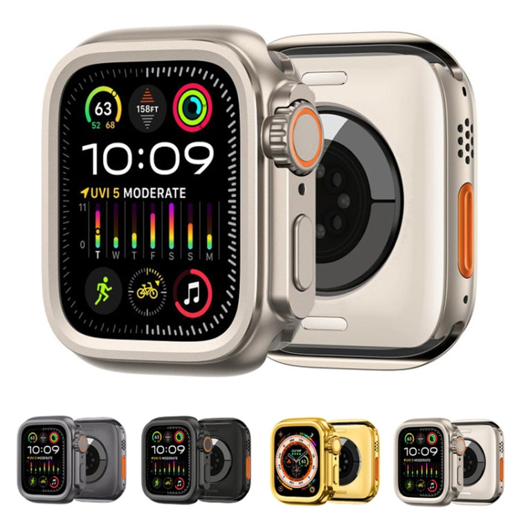 For Apple Watch Series 6 / 5 / 4 / SE 44mm Change to Ultra 49mm Alloy Watch Case(Titanium Color) - Watch Cases by PMC Jewellery | Online Shopping South Africa | PMC Jewellery | Buy Now Pay Later Mobicred