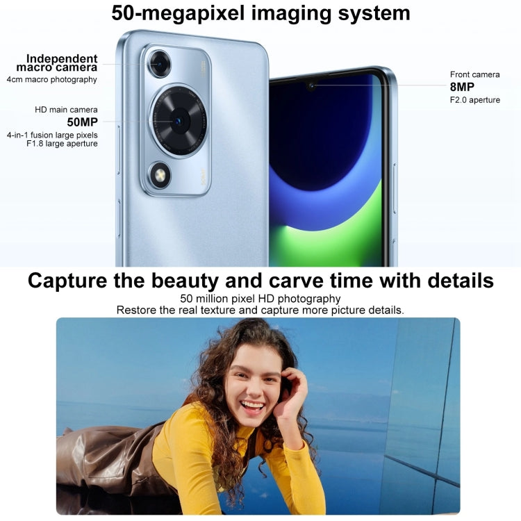 HUAWEI Enjoy 70S, 8GB+128GB, Side Fingerprint Identification, 6.75 inch HarmonyOS 4.2 Octa Core 2.4GHz, Network: 4G, Not Support Google Play(Blue) - Huawei Mate & P by Huawei | Online Shopping South Africa | PMC Jewellery | Buy Now Pay Later Mobicred