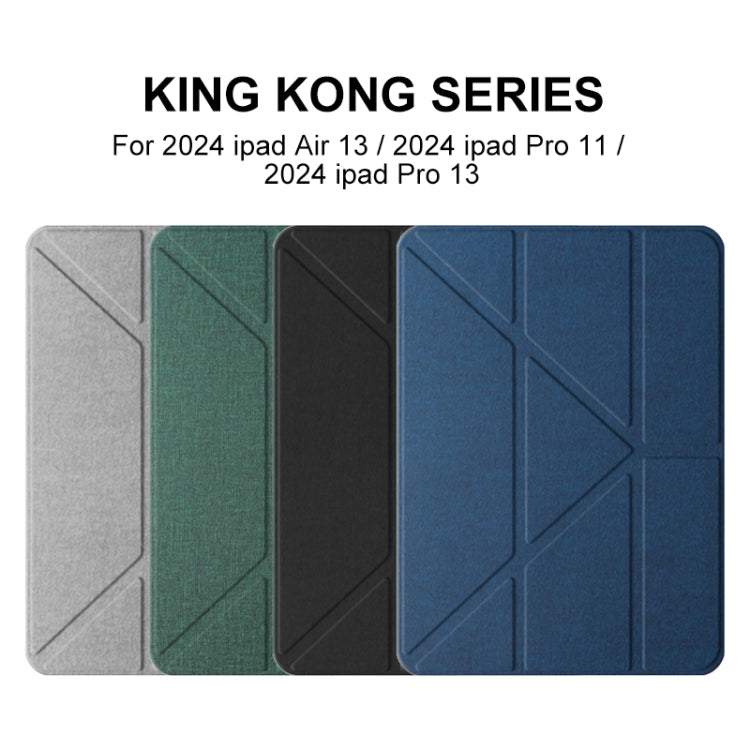 For iPad Air 13 2024 Mutural Multi-fold Smart Leather Tablet Case(Grey) - iPad Air 13 2025 / 2024 Cases by Mutural | Online Shopping South Africa | PMC Jewellery | Buy Now Pay Later Mobicred