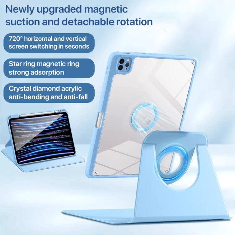 For iPad Air 11 2024 Magnetic Split Leather Smart Tablet Case with Pen Slot(Sky Blue) - iPad Air 11 2024 Cases by PMC Jewellery | Online Shopping South Africa | PMC Jewellery | Buy Now Pay Later Mobicred
