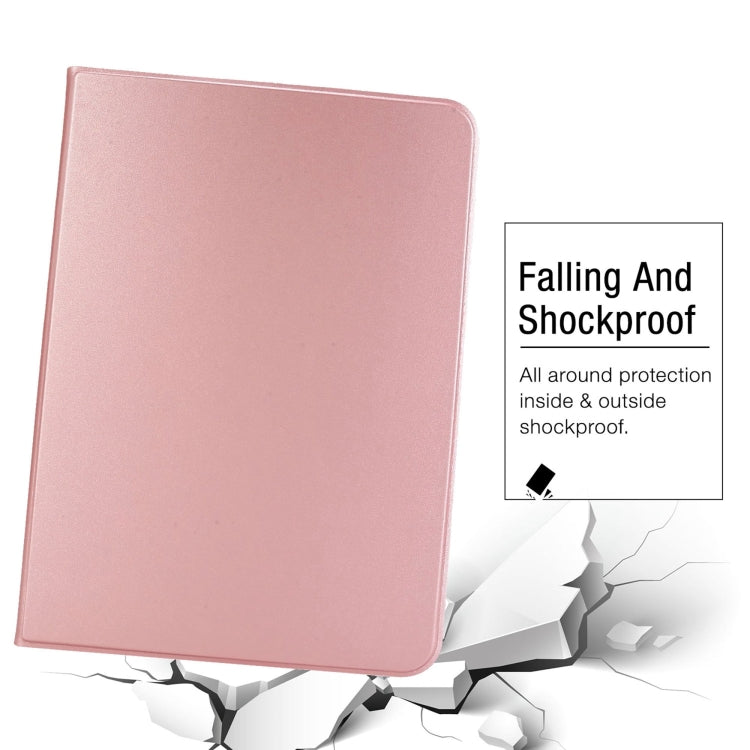 For iPad Pro 13 2024 Stretch Voltage Plain Leather Smart Tablet Case(Rose Gold) - iPad Pro 13 2024 Cases by PMC TechLife | Online Shopping South Africa | PMC TechLife | Buy Now Pay Later Mobicred