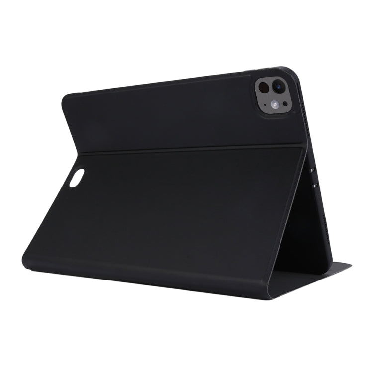 For iPad Pro 11 2024 Stretch Voltage Plain Leather Smart Tablet Case(Black) - iPad Pro 11 2024 Cases by PMC TechLife | Online Shopping South Africa | PMC TechLife | Buy Now Pay Later Mobicred