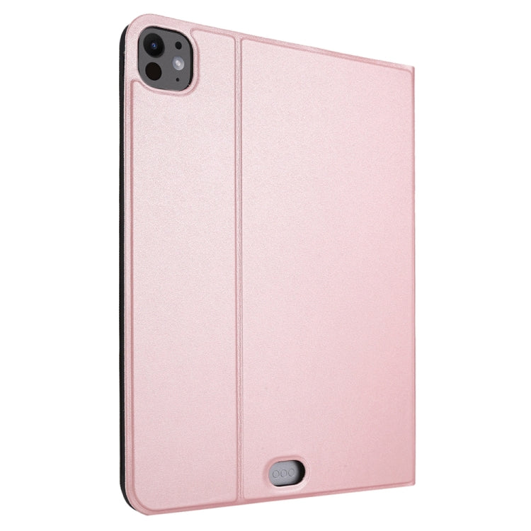 For iPad Pro 11 2024 Stretch Voltage Plain Leather Smart Tablet Case(Rose Gold) - iPad Pro 11 2024 Cases by PMC Jewellery | Online Shopping South Africa | PMC Jewellery | Buy Now Pay Later Mobicred