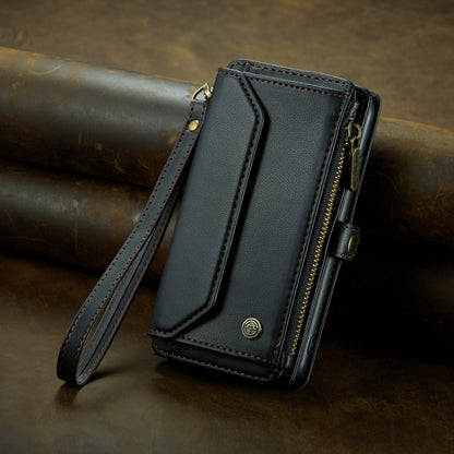 For iPhone XR CaseMe C36 Card Slots Zipper Wallet RFID Anti-theft Leather Phone Case(Black) - More iPhone Cases by CaseMe | Online Shopping South Africa | PMC Jewellery | Buy Now Pay Later Mobicred