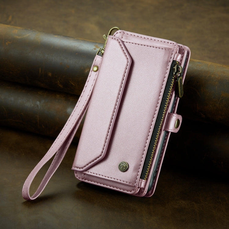 For iPhone XS Max CaseMe C36 Card Slots Zipper Wallet RFID Anti-theft Leather Phone Case(Pink) - More iPhone Cases by CaseMe | Online Shopping South Africa | PMC Jewellery | Buy Now Pay Later Mobicred