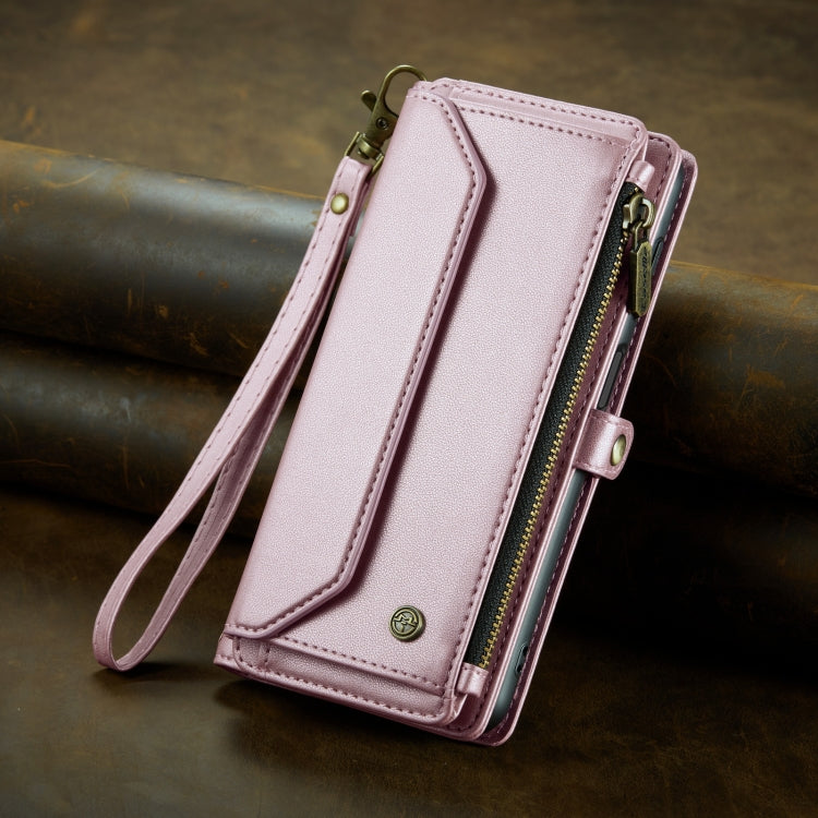 For Samsung Galaxy A12 5G CaseMe C36 Card Slots Zipper Wallet RFID Anti-theft Leather Phone Case(Pink) - Galaxy Phone Cases by CaseMe | Online Shopping South Africa | PMC Jewellery | Buy Now Pay Later Mobicred