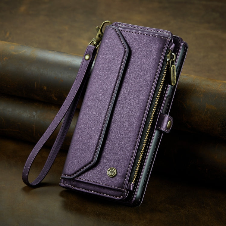 For Samsung Galaxy A23 CaseMe C36 Card Slots Zipper Wallet RFID Anti-theft Leather Phone Case(Purple) - Galaxy Phone Cases by CaseMe | Online Shopping South Africa | PMC Jewellery | Buy Now Pay Later Mobicred