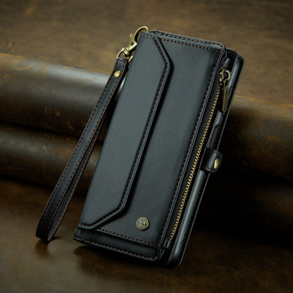 For Samsung Galaxy A25 CaseMe C36 Card Slots Zipper Wallet RFID Anti-theft Leather Phone Case(Black) - Galaxy Phone Cases by CaseMe | Online Shopping South Africa | PMC Jewellery | Buy Now Pay Later Mobicred