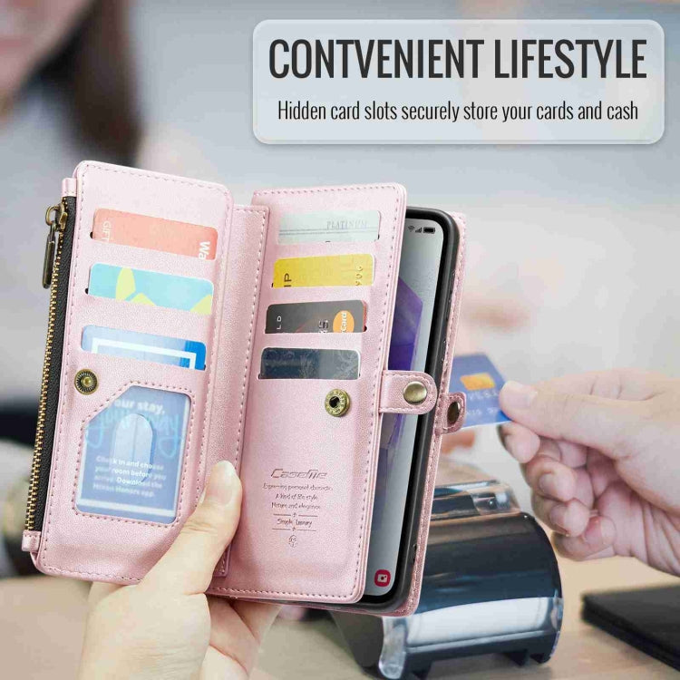 For Samsung Galaxy A55 5G CaseMe C36 Card Slots Zipper Wallet RFID Anti-theft Leather Phone Case(Pink) - Galaxy Phone Cases by CaseMe | Online Shopping South Africa | PMC Jewellery | Buy Now Pay Later Mobicred