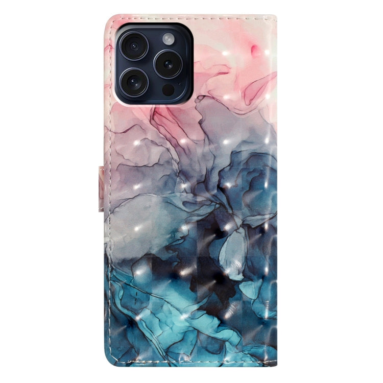 For iPhone 16 Pro Max 3D Pattern Leather Phone Case(3D Pink Blue Marble) - iPhone 16 Pro Max Cases by PMC Jewellery | Online Shopping South Africa | PMC Jewellery | Buy Now Pay Later Mobicred