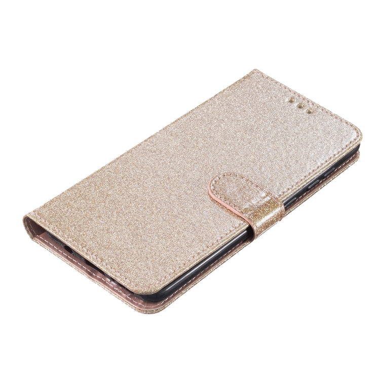 For iPhone 16 Glitter Powder Flip Leather Phone Case(Gold) - iPhone 16 Cases by PMC Jewellery | Online Shopping South Africa | PMC Jewellery | Buy Now Pay Later Mobicred