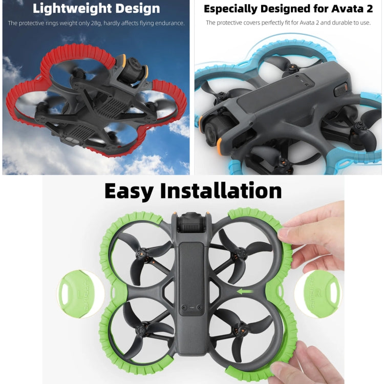 For DJI Avata 2 Sunnylife Drone Anti-Collision Protective Cover Propeller Ring Stripes(Blue) - Other by Sunnylife | Online Shopping South Africa | PMC TechLife | Buy Now Pay Later Mobicred