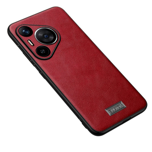 For Huawei Pura 70 Pro / 70 Pro+ SULADA Shockproof TPU Hybrid Handmade Leather Phone Case(Red) - Huawei Cases by SULADA | Online Shopping South Africa | PMC Jewellery | Buy Now Pay Later Mobicred