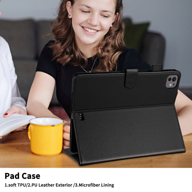 For iPad Pro 13 2024 Rhombus Lattice Leather Smart Tablet Case(Black) - iPad Pro 13 2024 Cases by PMC Jewellery | Online Shopping South Africa | PMC Jewellery | Buy Now Pay Later Mobicred