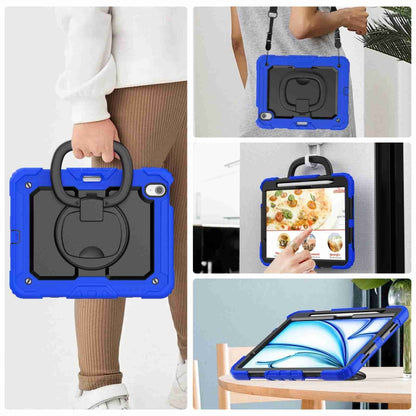 For iPad Air 11 2024 Handle Silicone Hydric PC Tablet Case with Shoulder Strap(Blue) - iPad Air 11 2024 Cases by PMC Jewellery | Online Shopping South Africa | PMC Jewellery | Buy Now Pay Later Mobicred