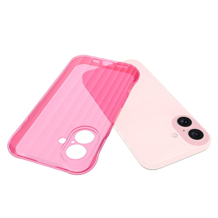 For iPhone 16 Water Ripple Fine Hole TPU Phone Case(Pink) - iPhone 16 Cases by PMC Jewellery | Online Shopping South Africa | PMC Jewellery | Buy Now Pay Later Mobicred