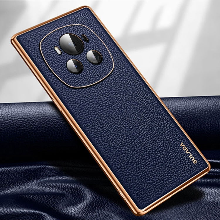 For Honor Magic6 SULADA TPU + Litchi Texture Leather Phone Case(Blue) - Honor Cases by SULADA | Online Shopping South Africa | PMC Jewellery | Buy Now Pay Later Mobicred