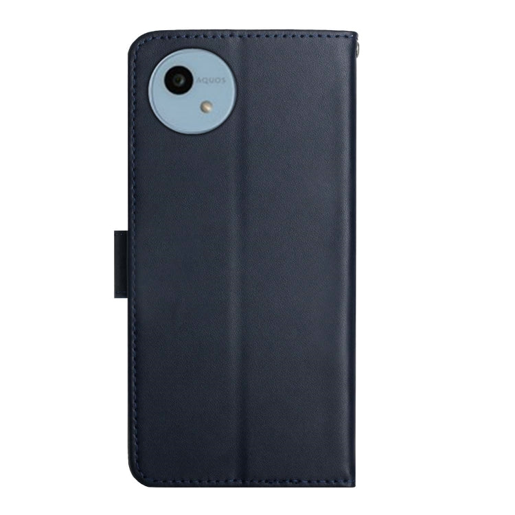 For Sharp Aquos Wish 4 Genuine Leather Fingerprint-proof Flip Phone Case(Blue) - More Brand by PMC TechLife | Online Shopping South Africa | PMC TechLife | Buy Now Pay Later Mobicred